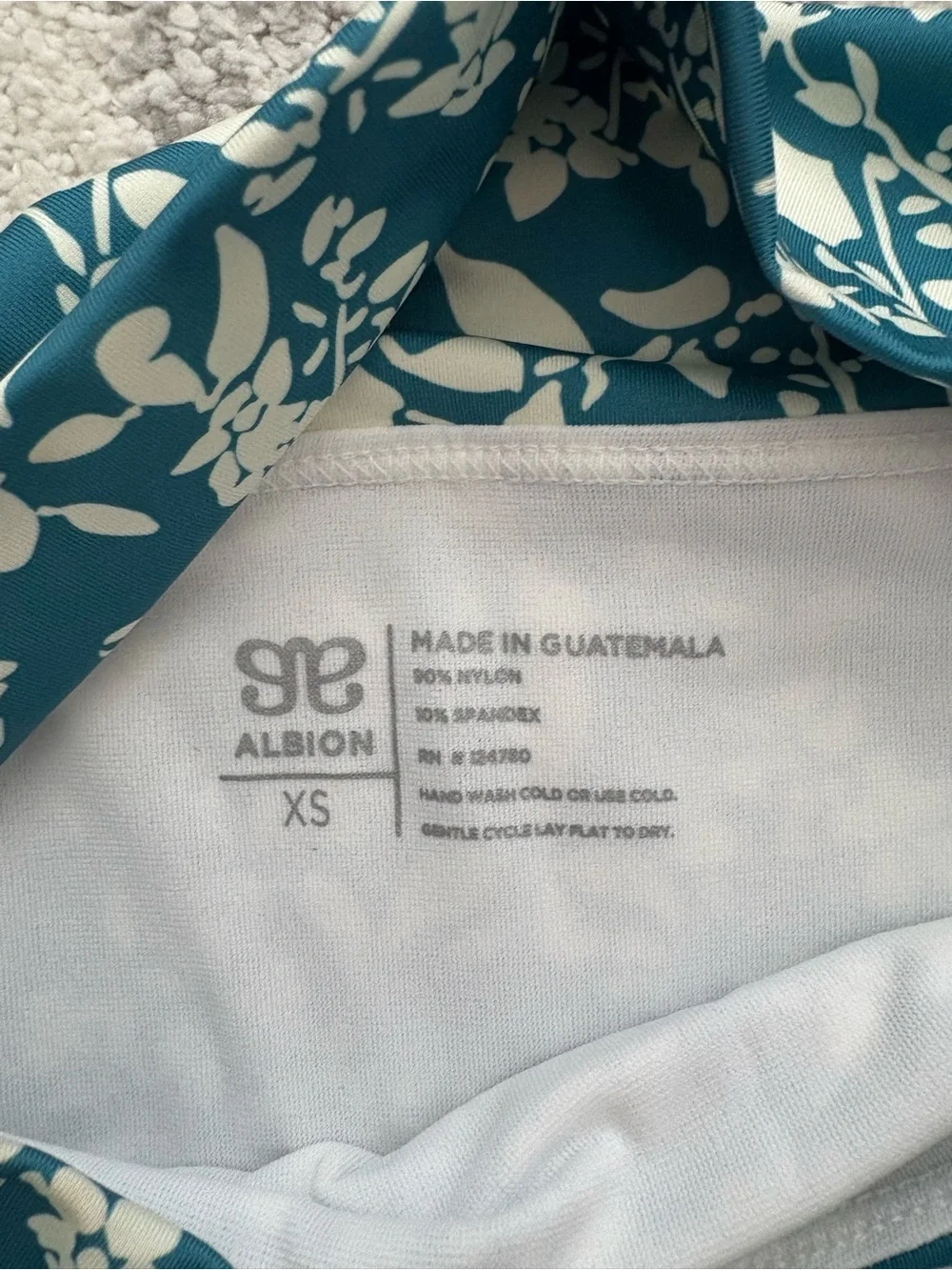 Albion teal floral